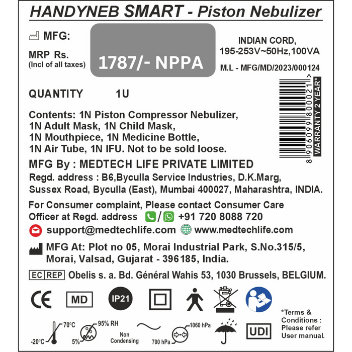 Medtech Compressor Nebulizer Handyneb Smart