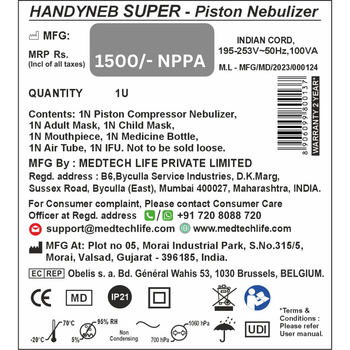 Medtech Compressor Nebulizer Handyneb Super