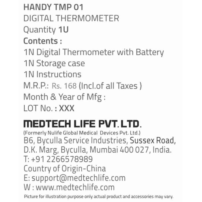 Medtech Digital Thermometer TMP 01