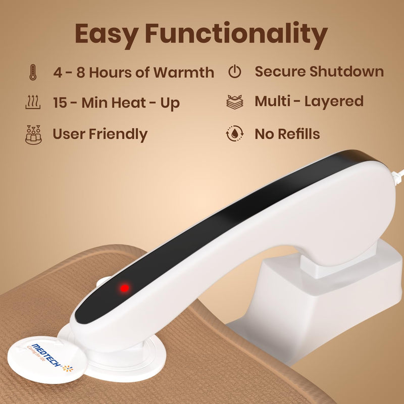 Medtech Premium Reusable Electric Hot Water Bag for Soothing Heat Therapy for Muscle & Joint Pain