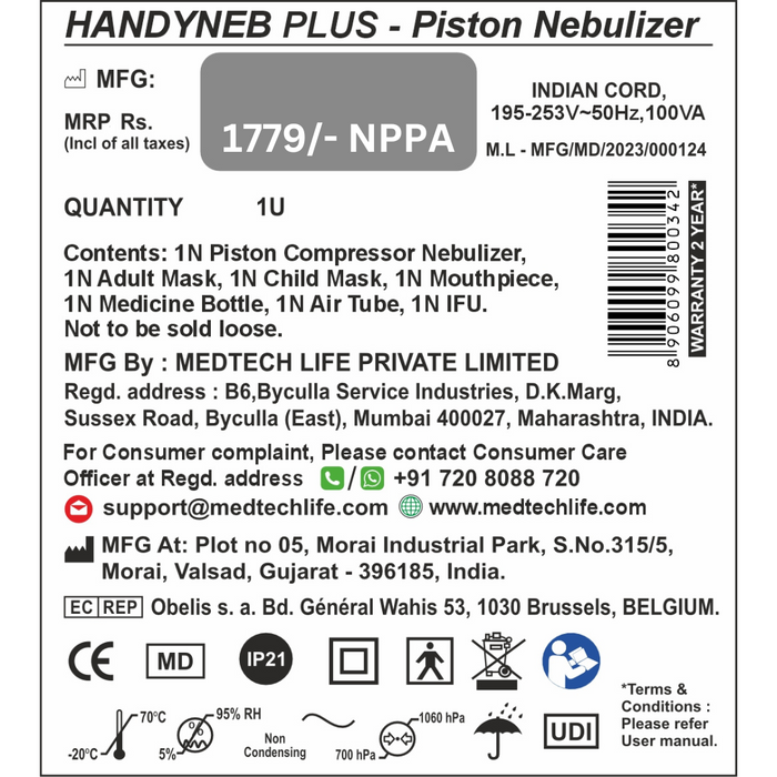 Medtech Compressor Nebulizer Handyneb Plus
