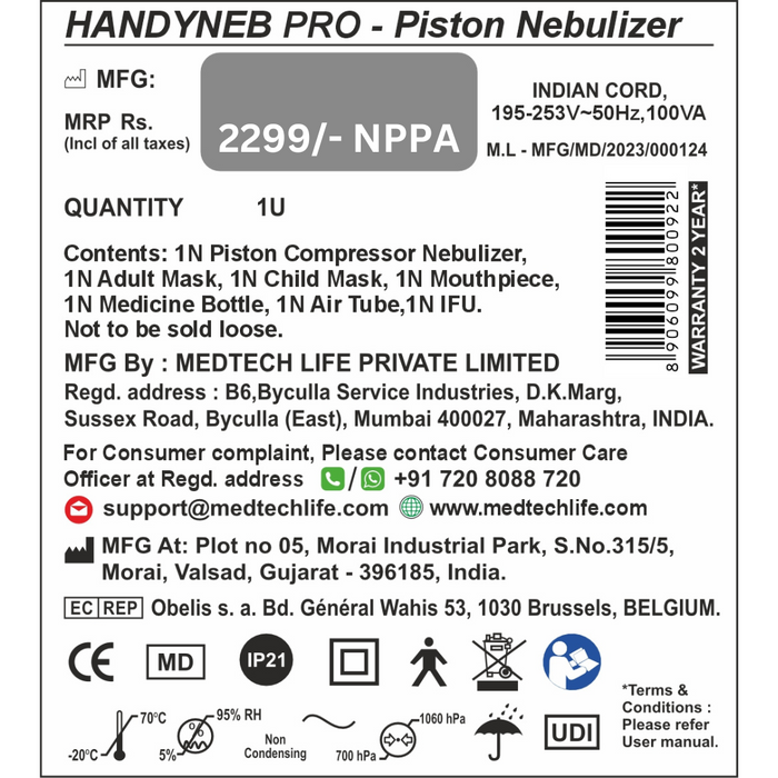 Medtech Compressor Nebulizer Handyneb Pro