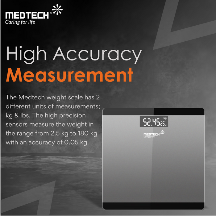 MEDTECH WS03 Thin Automatic Personal Digital Weight Scale With 4 Sensor Technology