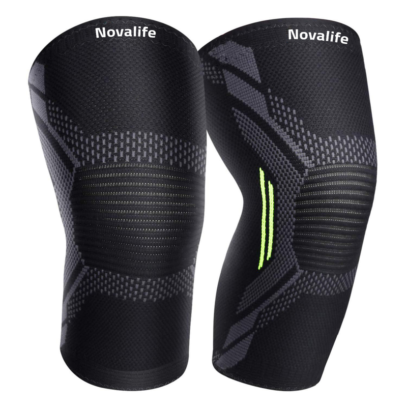 Novalife Sports Knee Cap Pair for Men & Women | Knee Support for Pain Relief (Black)