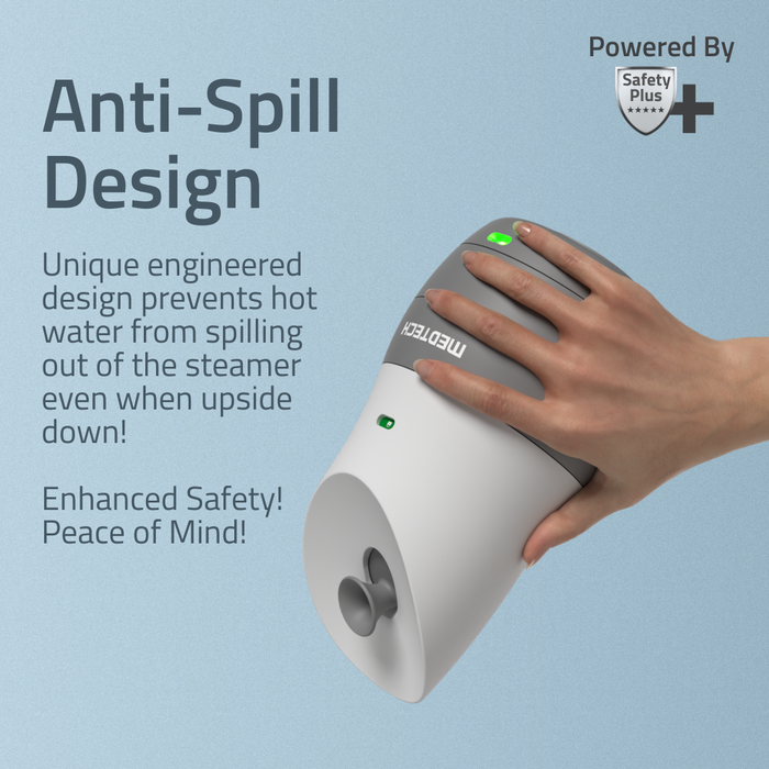 MEDTECH® Aquamist® 3 In 1 Face Steamer | World's 1st Steamer with Anti-Spill and Anti-Topple Technology (Arctic Grey)