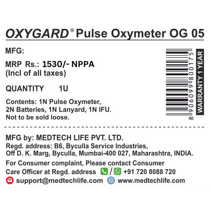 Medtech Pulse Oximeter OG-05