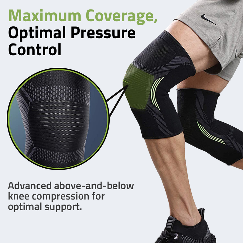Novalife Sports Knee Cap Pair for Men & Women | Knee Support for Pain Relief (Black)