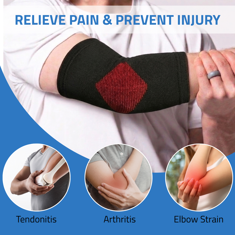 Novalife Premium Elbow Support Brace | Compression Sleeve for Tennis Elbow (Pack of 2)