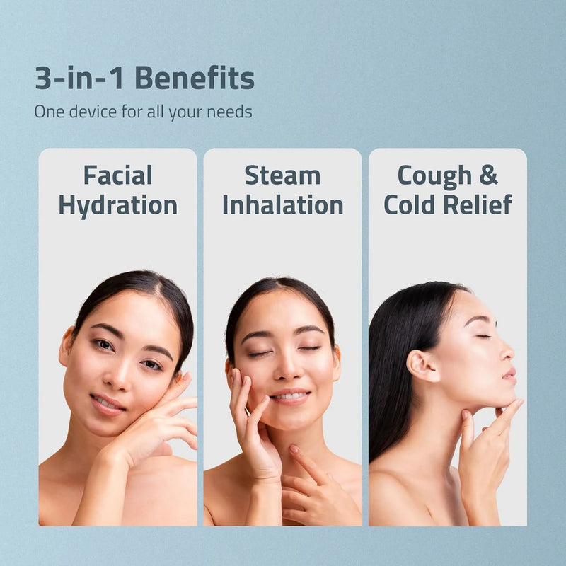 MEDTECH Aquamist 3 In 1 Facial Steamer | Balms and Oils Compatible