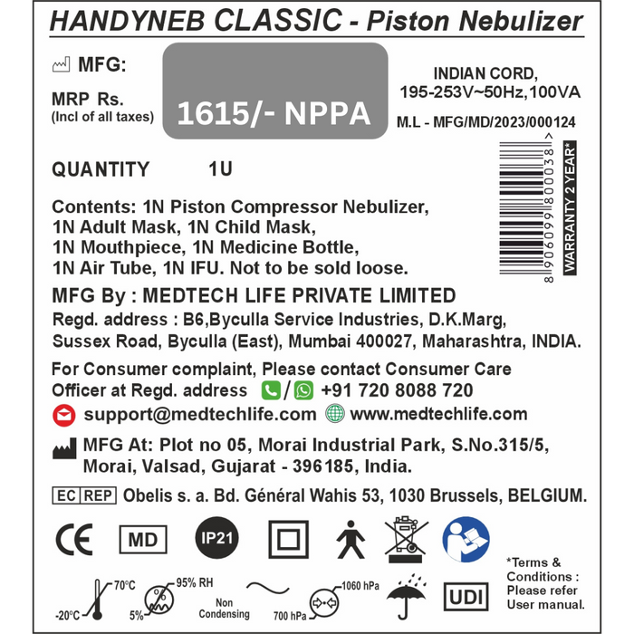 Medtech Compressor Nebulizer Handyneb Classic