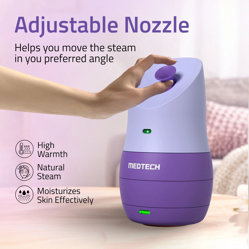 MEDTECH Aquamist 3 In 1 Facial Steamer | Balms and Oils Compatible | Lavender Glow