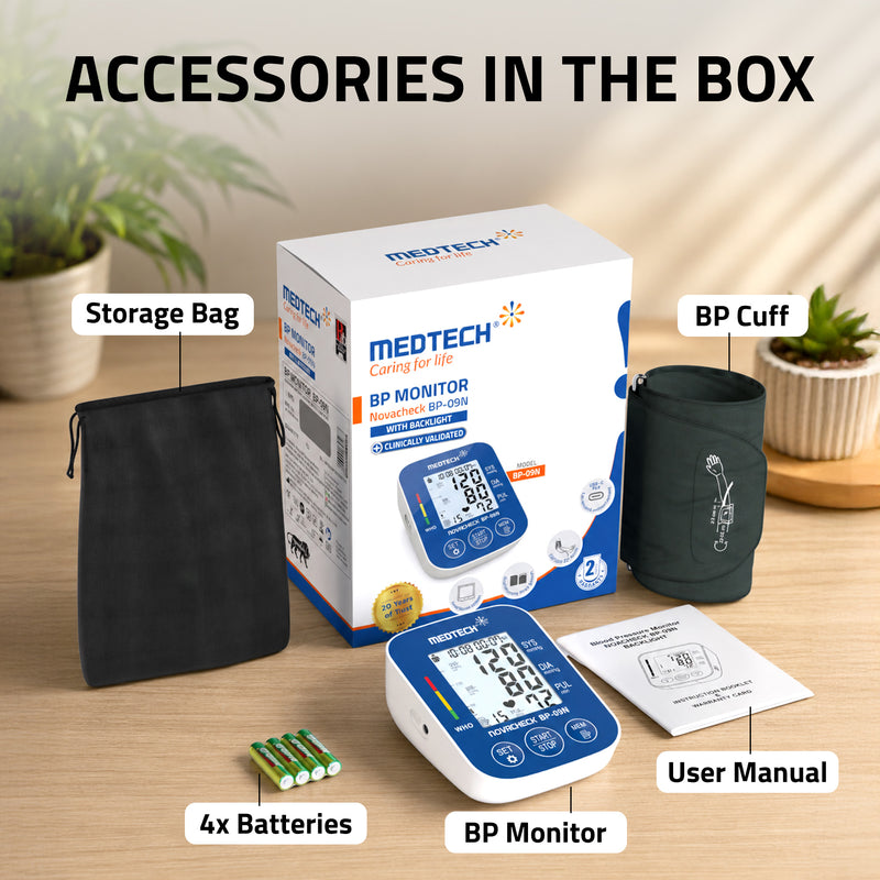Medtech Automatic Digital BP Machine Blood Pressure Monitor BP09N (with backlight)