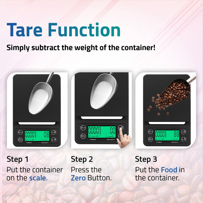 Medtech Kitchen Scale KS 02 Coffee Kitchen Scale with Timer