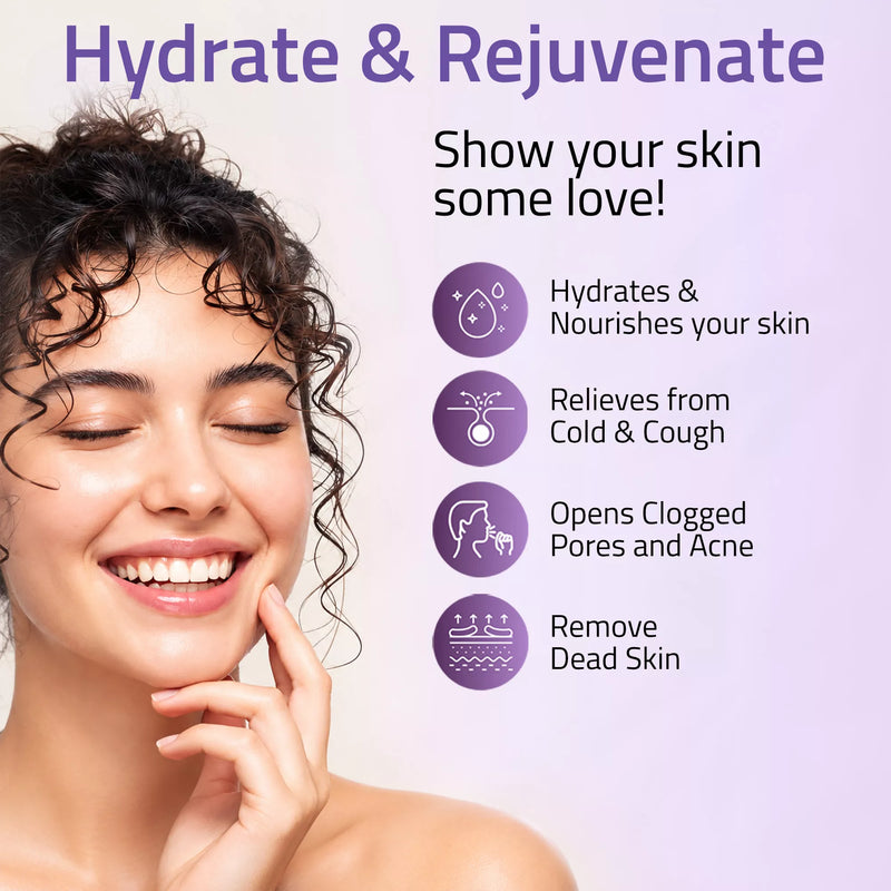 MEDTECH Aquamist 3 In 1 Facial Steamer | Balms and Oils Compatible | Lavender Glow