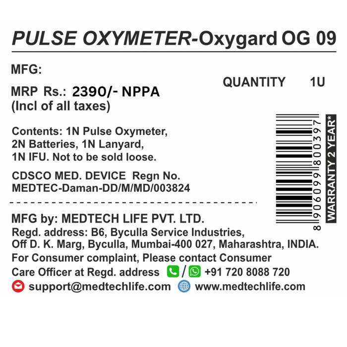 Medtech Pulse Oximeter OG-09