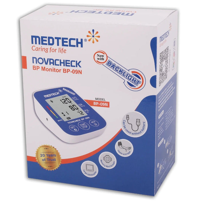 Medtech Automatic Digital BP Machine Blood Pressure Monitor BP09N (with backlight) - Medtechlife