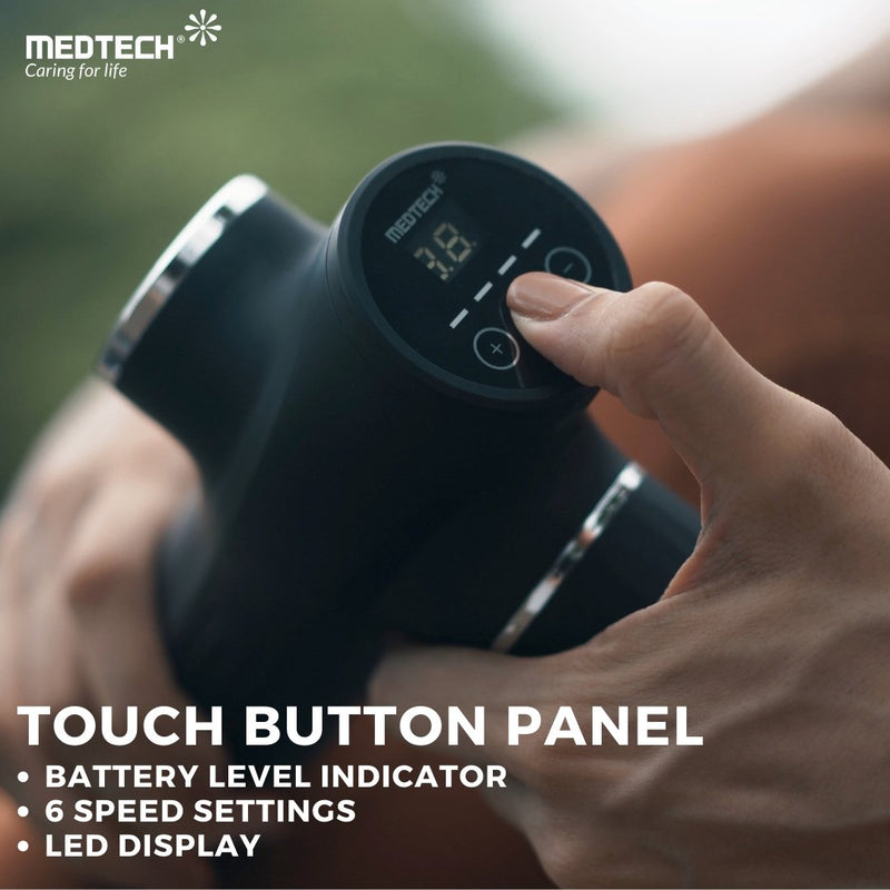 Medtech Cordless Massager Gun GMV 1 for sore muscle pain relief - Medtechlife