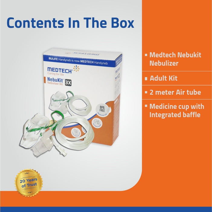 Medtech Nebulizer Kit Nebukit (Adult) Contents In The Box