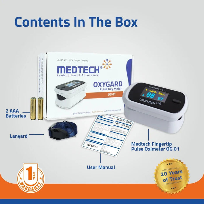 Medtech Pulse Oximeter OG-01 - Content in the box