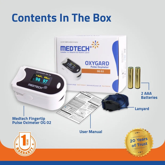 Medtech Pulse Oximeter OG-02 - Contents in the box